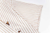 Cool Cartoon Kitten Stripe Short-Sleeve Shirt