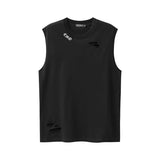 Cool Gothic Letter Sleeveless Crewneck T-Shirt