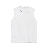Cool Gothic Letter Sleeveless Crewneck T-Shirt