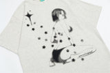 Anime Characters Printed Short Sleeve T-Shirt