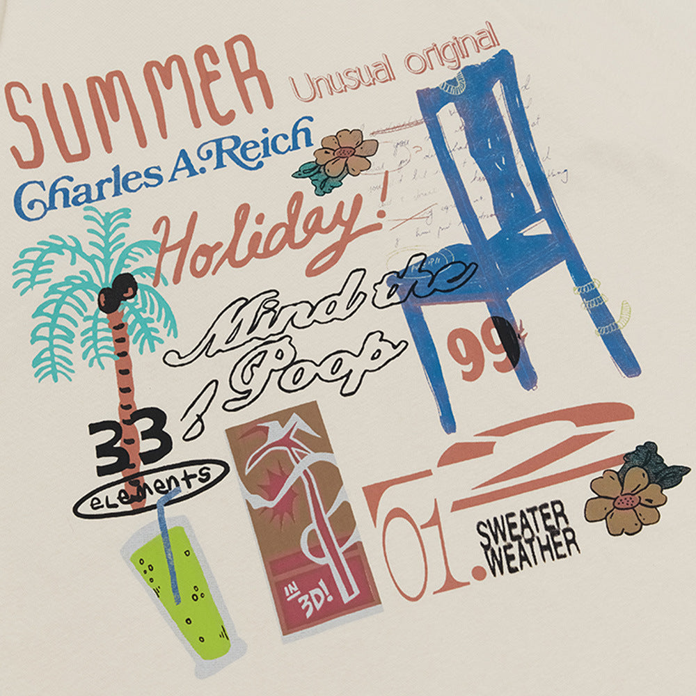 Abstract Printed Short Sleeve T-Shirt