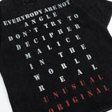 American Style Contrast Letter Print T-Shirt