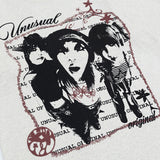 Stylish Portrait Print Summer T-Shirt
