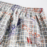 Plaid Graffiti Loose Punk Shorts