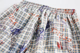 Plaid Graffiti Loose Punk Shorts
