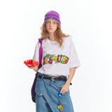 Vintage Dragon Print Short-Sleeve T-Shirt