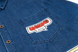 Trendy Cartoon Puppy Embroidered Denim Shirt
