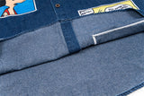 Trendy Cartoon Puppy Embroidered Denim Shirt