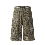 Leopard Print Camouflage Crock Shorts