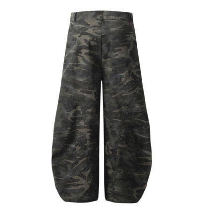 Retro Camouflage Machete Casual Pants
