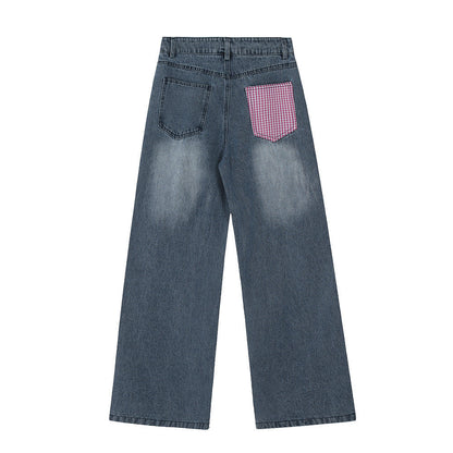 Embroidered Rabbit Casual Jeans