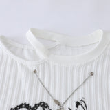 Butterfly Print Casual Round Neck T-Shirt