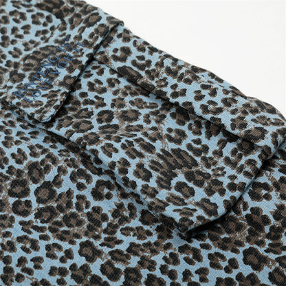 Leopard Print Wide Leg Cargo Pants