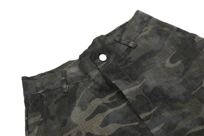 Retro Camouflage Machete Casual Pants