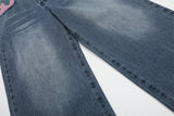 Embroidered Rabbit Casual Jeans
