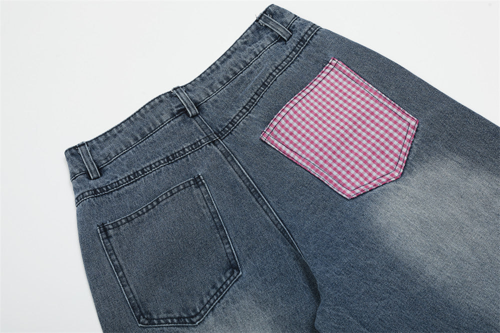 Embroidered Rabbit Casual Jeans