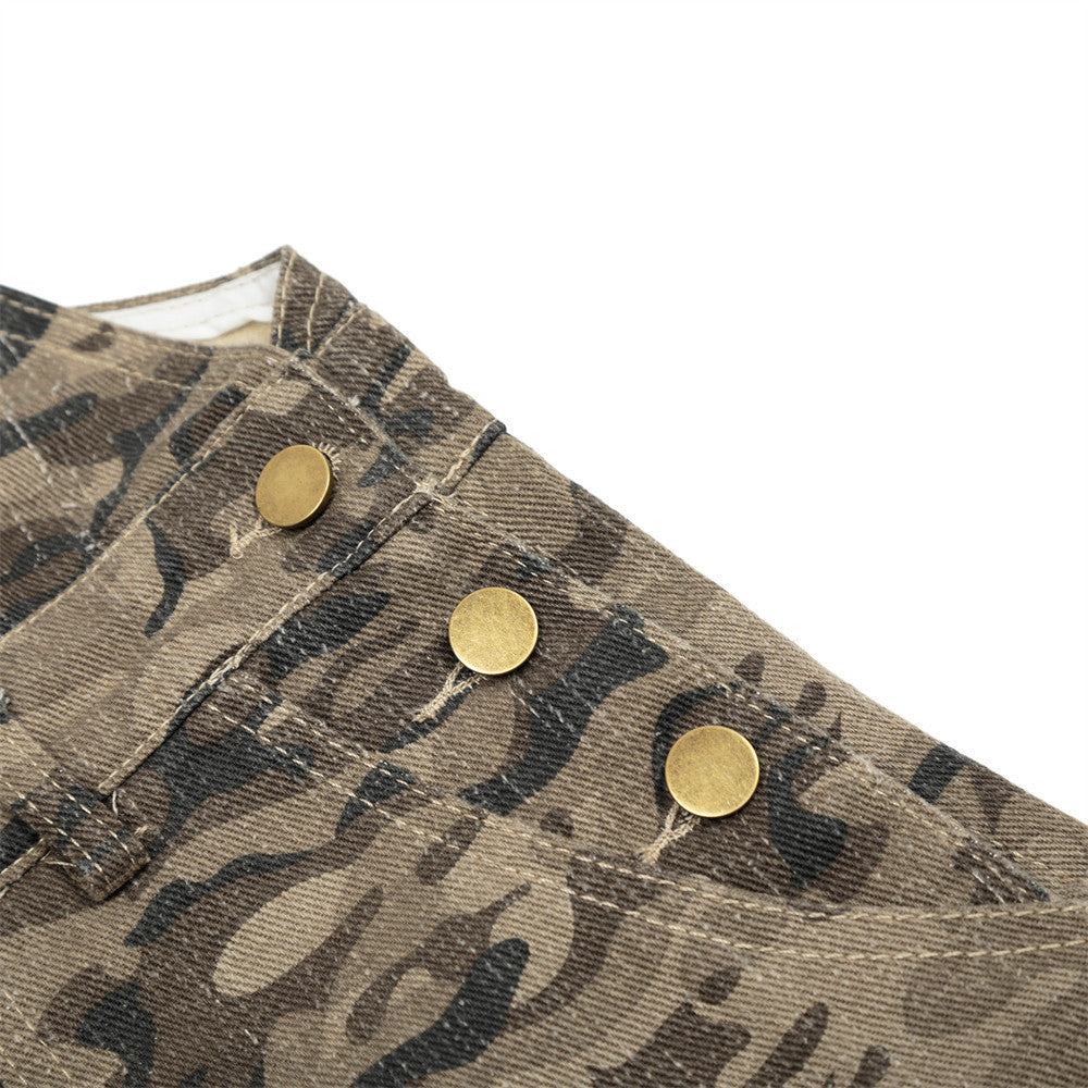 Trendy American Retro Camouflage Pants
