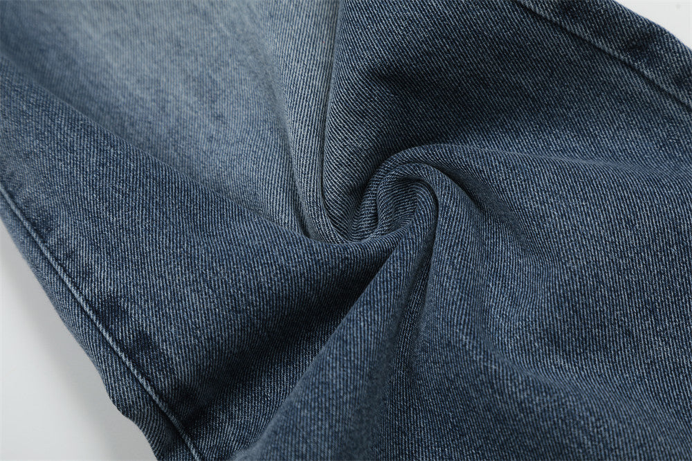 Embroidered Rabbit Casual Jeans