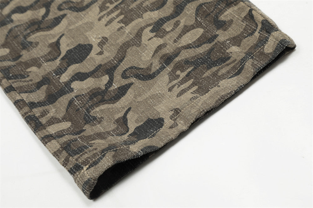 Trendy American Retro Camouflage Pants