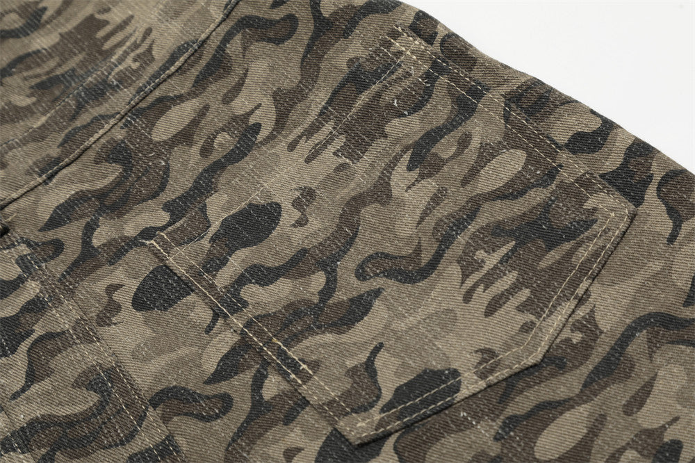 Trendy American Retro Camouflage Pants