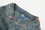 Cartoon Love Embroidery Denim Jeans