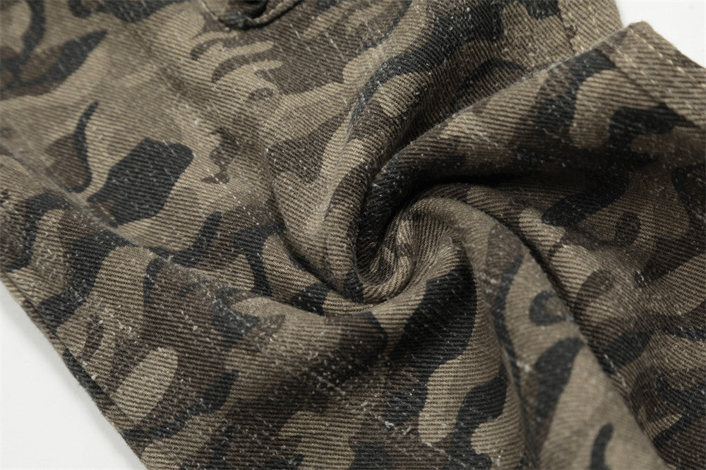 Trendy American Retro Camouflage Pants