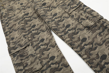 Trendy American Retro Camouflage Pants
