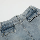 American Style Decorative Button Jeans Pants