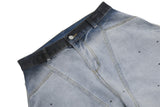 Bold Gradient Tie Dye Pleated Jeans