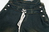 Vintage Cartoon Embroidered Denim Overalls Pants
