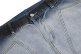 Bold Gradient Tie Dye Pleated Jeans