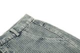 Vintage Punk Pleated Denim Trousers