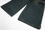 Vintage Cartoon Embroidered Denim Overalls Pants