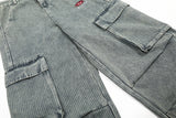Vintage Punk Pleated Denim Trousers