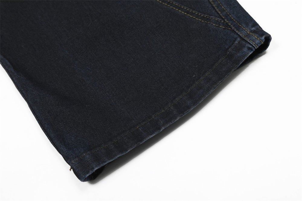 Bold Gradient Tie Dye Pleated Jeans