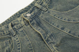 Vintage Washed Denim Scimitar Pants