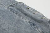 American Style Decorative Button Jeans Pants