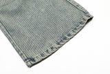 Vintage Punk Pleated Denim Trousers