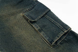 Vintage Cartoon Embroidered Denim Overalls Pants