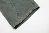 Vintage Washed Denim Scimitar Pants