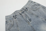 American Style Decorative Button Jeans Pants