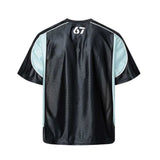 Contrast Color Stitched American Sports T-Shirt