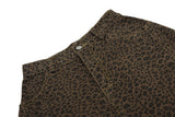 Leopard Denim Wide Leg Tooling Pants