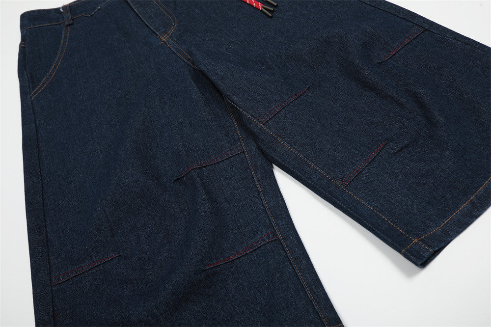 American Style Wide Leg Denim Pants