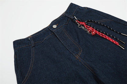 American Style Wide Leg Denim Pants