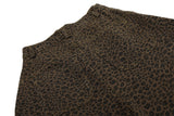 Leopard Denim Wide Leg Tooling Pants