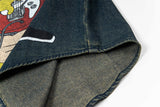 Contrast Color Loose Lapel Denim Shirt