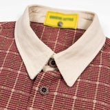 Plaid Hip Hop Bear Embroidered Shirt