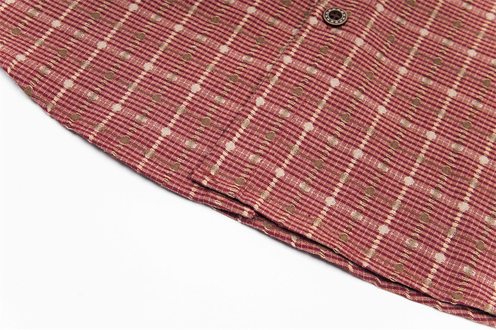Plaid Hip Hop Bear Embroidered Shirt