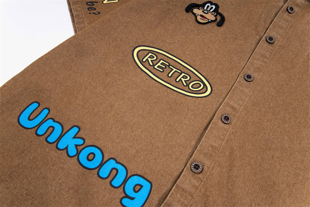 Mickey Mouse Washed Denim Summer Shirt